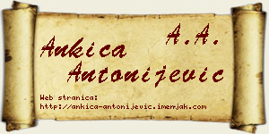 Ankica Antonijević vizit kartica